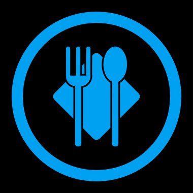 Beslenme yuvarlak vektör simgesi