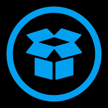 Aç kutusuna yuvarlak vektör simgesi