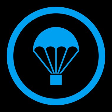 Paraşüt yuvarlak vektör simgesi