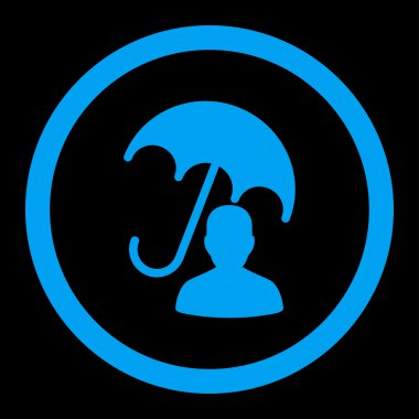 Hasta bakımı yuvarlak vektör simgesi