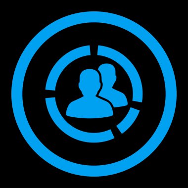 Hasta diyagramı yuvarlak vektör simgesi