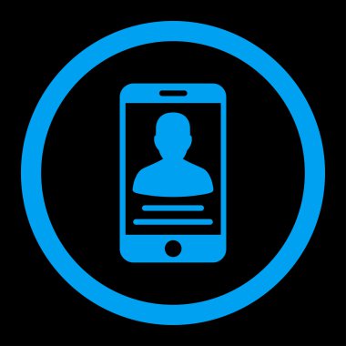 Hasta mobil hesap yuvarlak vektör simgesi