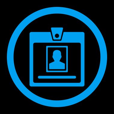 Kişi rozet yuvarlak vektör simgesi