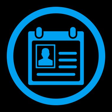 Kişisel rozet yuvarlak vektör simgesi