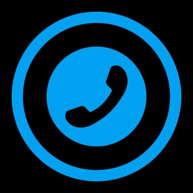 Telefon numarası yuvarlak vektör simgesi