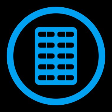 Hap Blister yuvarlak vektör simgesi