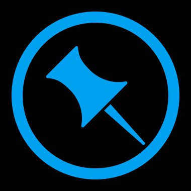 PIN yuvarlak vektör simgesi