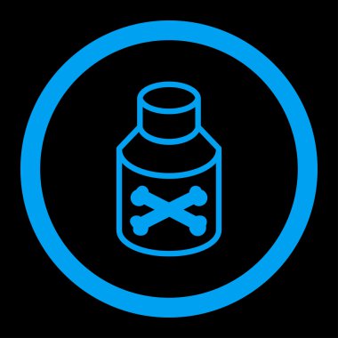 Zehir şişe yuvarlak vektör simgesi