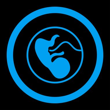 Gebelik yuvarlak vektör simgesi