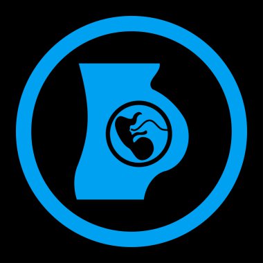 Hamile kadın yuvarlak vektör simgesi