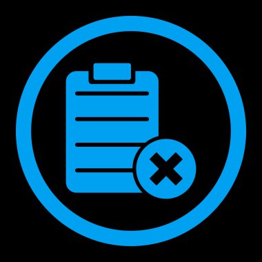 Form yuvarlak vektör simge reddetmek