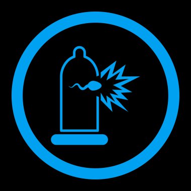 Sperm kaçış yuvarlak vektör simgesi