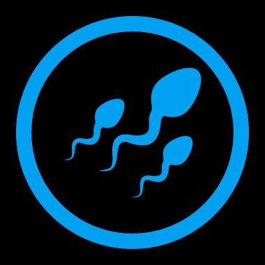 Sperm yuvarlak vektör simgesi