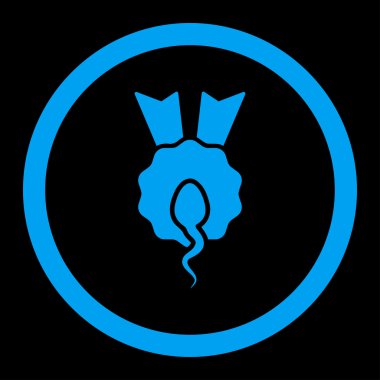 Sperm kazanan yuvarlak vektör simgesi