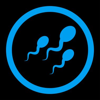 Sperm yuvarlak vektör simgesi