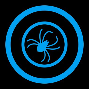 Örümcek yuvarlak vektör simgesi