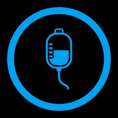 Terapi damlalık yuvarlak vektör simgesi