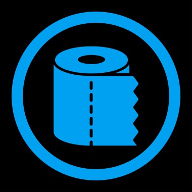 Tuvalet kağıdı rulo yuvarlak vektör simgesi