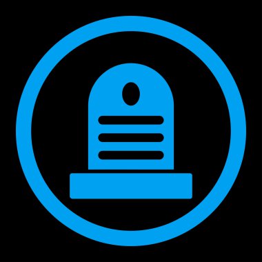 Mezar taşı yuvarlak vektör simgesi