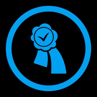 Doğrulama mühür vektör simge yuvarlak