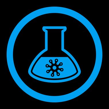 Virüs analiz yuvarlak vektör simgesi