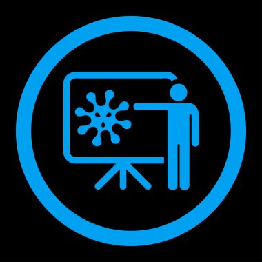 Virüs rapor vektör simge yuvarlak