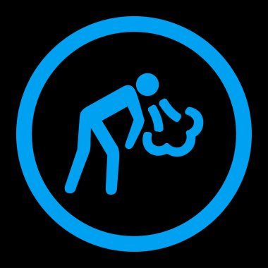 Yuvarlak vektör simge kusma