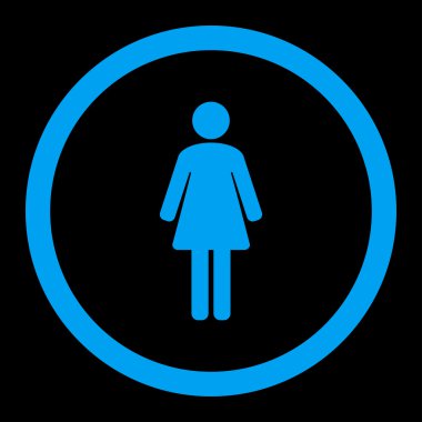 Kadın yuvarlak vektör simgesi