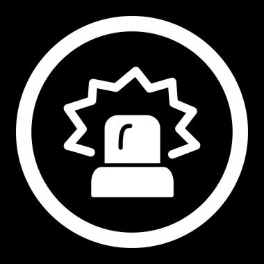 Alarm yuvarlak vektör simgesi