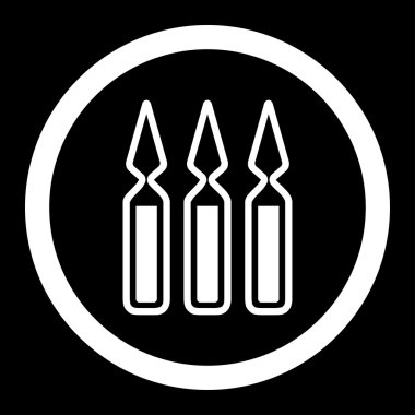 Ampul yuvarlak vektör simgesi