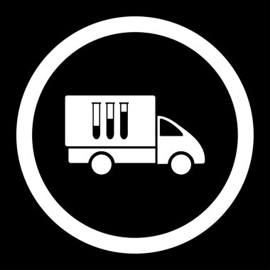 Analiz teslim yuvarlak vektör simgesi