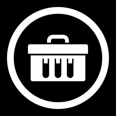 Analiz yuvarlak vektör simgesi