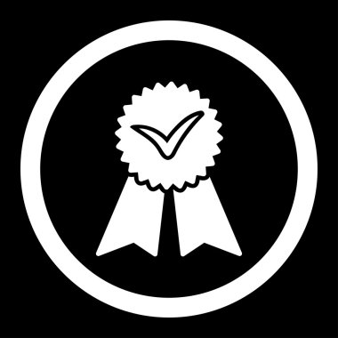 Onayı yuvarlak vektör simgesi