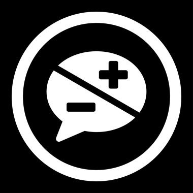 Bağımsız değişkenler yuvarlak vektör simgesi