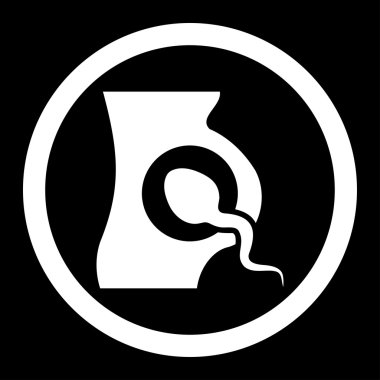 Suni tohumlama yuvarlak vektör simgesi