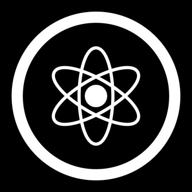Atom yuvarlak vektör simgesi