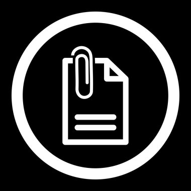 Belge yuvarlak vektör simgesi ekleme