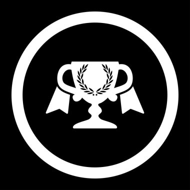 Ödülü Kupası yuvarlak vektör simgesi