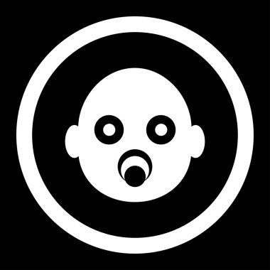 Bebek kafa vektör simge yuvarlak