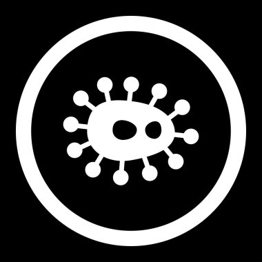 Bacilla yuvarlak vektör simgesi