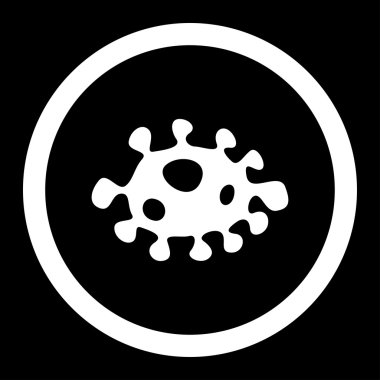 Bakteri yuvarlak vektör simgesi