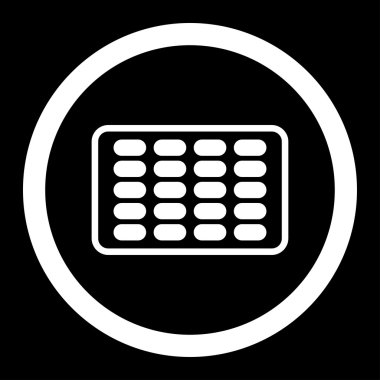 Blister yuvarlak vektör simgesi