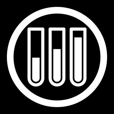 Kan analizi yuvarlak vektör simgesi