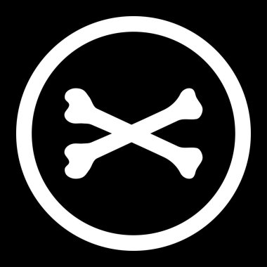 Kemikleri yuvarlak vektör simgesi