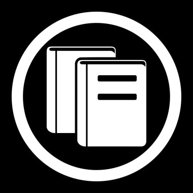 Kitaplar yuvarlak vektör simgesi