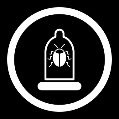 Hata koruma yuvarlak vektör simgesi