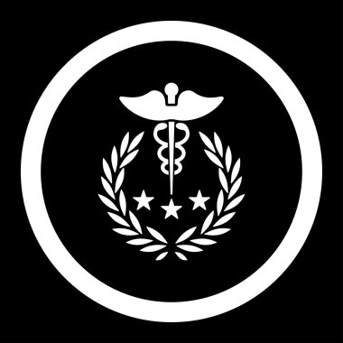 Caduceus Logo yuvarlak vektör simge