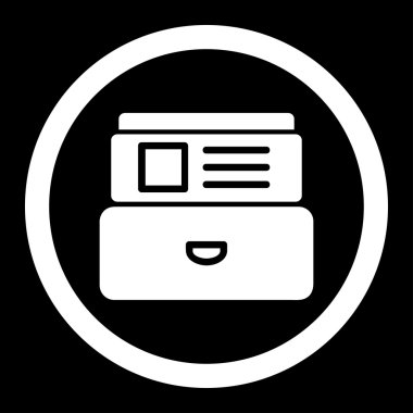 Dizin kutusunda yuvarlak vektör simgesi