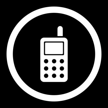 Cep telefonu yuvarlak vektör simgesi