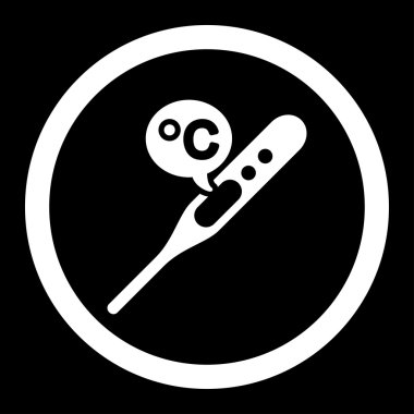 Celsius sıcaklık yuvarlak vektör simgesi